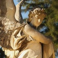 golden angel in the sunlight , Ukraine, Lviv, Lychakiv cemeteries