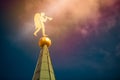 Windvane on top of church tower in Russia Royalty Free Stock Photo