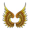 Golden angel wings