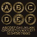 Golden angular monogram kit.