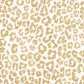 Golden Animal Print Glitter Pattern on White Background Texture, Digital Paper