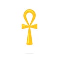 Golden ankh icon Royalty Free Stock Photo