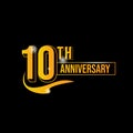 Golden anniversary 10th celebration business logo