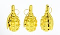 Golden anti-personnel grenades