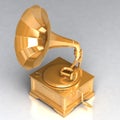 Golden Antique Gramophone 02