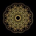 Golden arabian style mandala