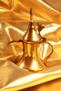 Golden arabic coffee / tea pot Royalty Free Stock Photo