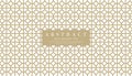 Golden Arabic seamless pattern. Elegant Islamic template design in gold background. Geometric Arabian ornament backdrop. Vector Royalty Free Stock Photo