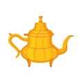 golden arabic tea pot Royalty Free Stock Photo