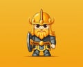 Golden armor Viking premium is a warrior card styled decoration ornament.