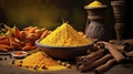 Aromatic Indian Curry Powder: Flavorful Spice Blend for Cooking. Generative AI
