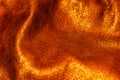 Golden artificial textile material resembling real leather texture Royalty Free Stock Photo
