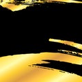 Golden artistic paint stroke background