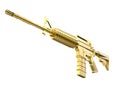 Golden assault rifle Royalty Free Stock Photo