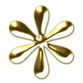 Golden asterisk symbol Royalty Free Stock Photo