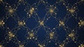 Golden atomic orbits pattern on a dark blue background science and technology Royalty Free Stock Photo