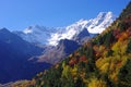 Golden autumn in the mountains of the Caucasus