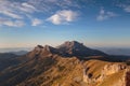 Golden autumn on the slopes of the mountains of the Caucasus and