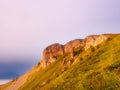 Golden autumn on the slopes of the mountains of the Caucasus and Adygea in the natural park Big Thach Royalty Free Stock Photo