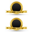 Golden award badge