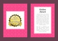Golden Award High Quality Approve Best Choice Gold