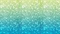 Abstract Pastel Blue, Green and Yellow Christmas Holiday Background with Glitters, Blurred Lights Bokeh and Glowing Sparkles Royalty Free Stock Photo