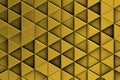 Golden background with golden triangles and shadows