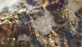 Golden background, rather unique macro photo a rare nugget Royalty Free Stock Photo