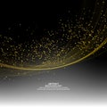 Golden background with waves. Abstract vector background Elegant stylish design Royalty Free Stock Photo