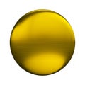 Golden badge, metallic gold pin 3d rendering Royalty Free Stock Photo
