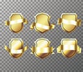 Golden badges vector Royalty Free Stock Photo