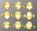 Golden badges vector Royalty Free Stock Photo