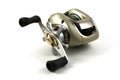 A Golden Baitcasting Reel Ready to go Fishing Royalty Free Stock Photo