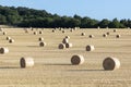 Bale of straw after harvest at the field Royalty Free Stock Photo