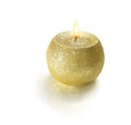 Golden ball candle