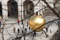 The golden ball with a man on top in Salzburg