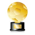 Golden Ball Soccer Trophy Royalty Free Stock Photo