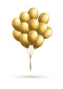 Golden balloons bunch