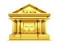 Golden Bank Building. 3d Rendering