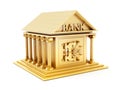 Golden bank building Royalty Free Stock Photo