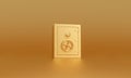 Golden Bank Safe closed on gold background. Security concept Royalty Free Stock Photo
