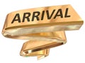Golden Banner arrival Royalty Free Stock Photo