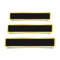 Golden banner/ button set on white background