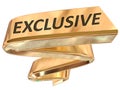 Golden Banner exclusive Royalty Free Stock Photo