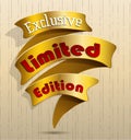Golden banner exclusive limited edition Royalty Free Stock Photo