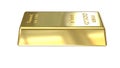 Golden Bar on white background. 3d Rendering