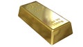 Golden Bar on white background. 3d Rendering