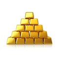 Golden bars pyramid