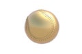 Golden baseball ball isolated on white background Royalty Free Stock Photo