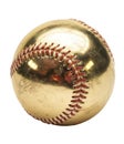 Golden Baseball Isolated on White Background Royalty Free Stock Photo